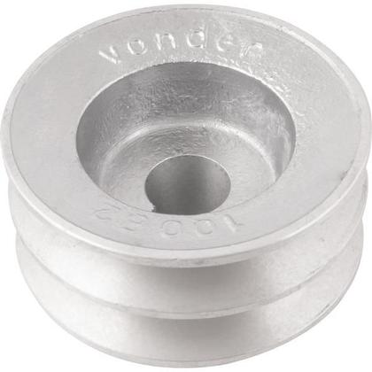 Imagem de Polia Alumínio 2 Canais Perfil B 100mm com Furo 24mm Vonder