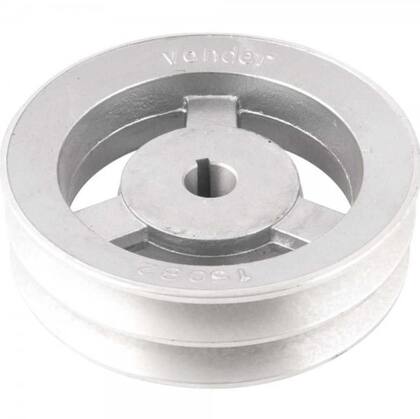 Imagem de Polia Alumínio 2 Canais Perfil B 150mm com Furo 3/4" - Vonder
