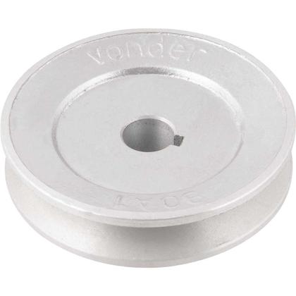 Imagem de Polia de alumínio 1 canal perfil A 90 mm com furo de 5/8" 15,9 mm VONDER