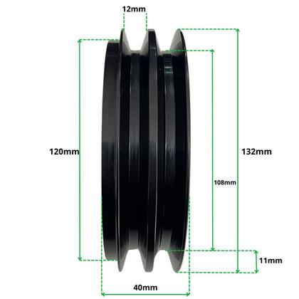 Imagem de Polia Para Compressor 5h14 Canal 2av 132mm Com Rolamento