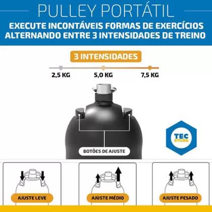 Imagem de Polia Portátil Com Cabo E Regulagem De Tensão MBfit