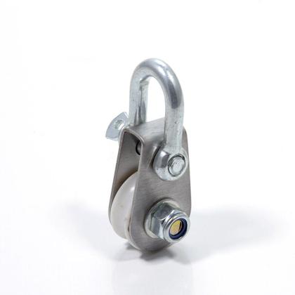 Imagem de Polia Roldana 30 mm - Nylon - Inox - Universal com Manilha