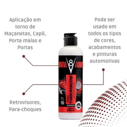 Imagem de Polidor Tira Riscos Premium Automotivo V8 Sanol 240ml