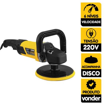 Imagem de Politriz Angular 7 Polegadas 1300w Pav1307 Vonder 220V