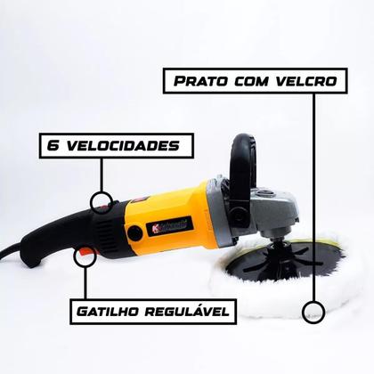 Imagem de Politriz Angular Automotiva 7pol 1300w Nakasaki Profissional 110v