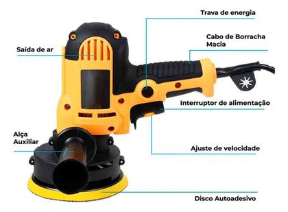 Imagem de Politriz Lixadeira Multifunções Automotiva 5 Polegadas