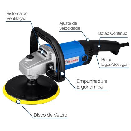 Imagem de Politriz Lixadeira Multifunções Automotiva 7" 1400W