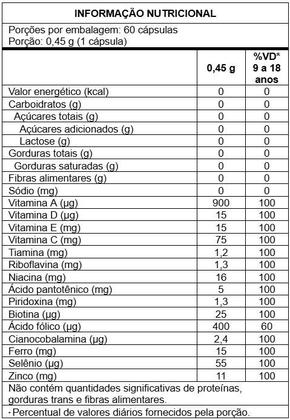 Imagem de Polivitamínico Adolescente Catarinense Nutrição Multi 60 cápsulas