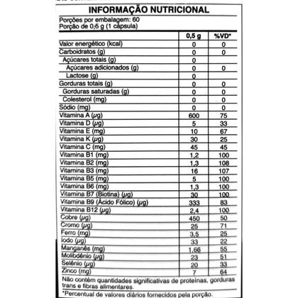 Imagem de Polivitamínico Vitamina Multi Homem 60 Cps  Catarinense