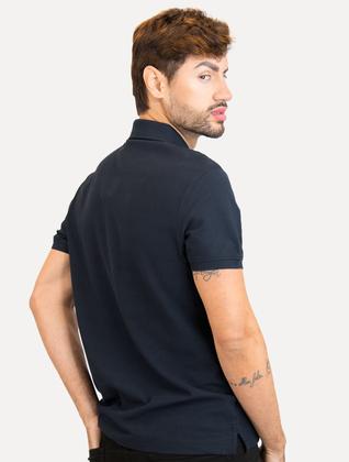 Imagem de Polo Aramis Masculina Cotton Piquet Basic Azul Marinho