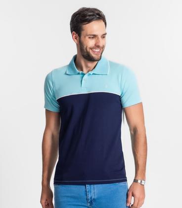 Imagem de Polo De Cotton Masculina Diametro Azul