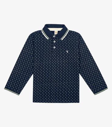 Imagem de Polo Infantil Manga Longa Trick Nick Azul