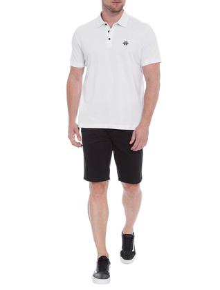 Imagem de Polo John John Masculina Logo Transfer White Branca