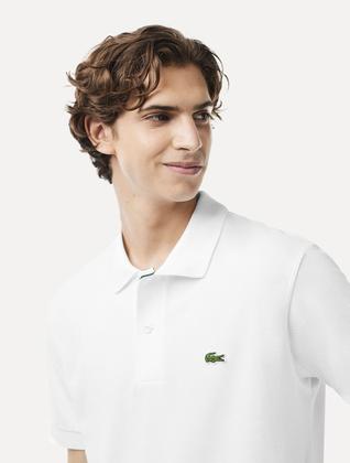 Imagem de Polo Lacoste Masculina Classic Fit Piquet L.12.21 Heavy Cotton Branca