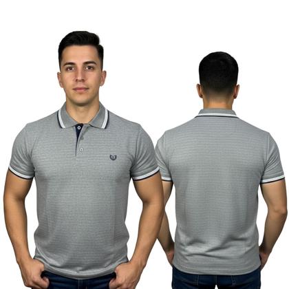 Imagem de Polo Lisa Masculina Vilejack Manga Curta Bordado Algodão New