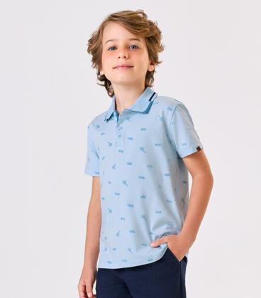 Imagem de Polo Menino Cotton Trick Nick Azul
