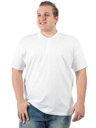 Imagem de Polo Plus Size Masculina Anistia Básica Lisa Algodão Premium