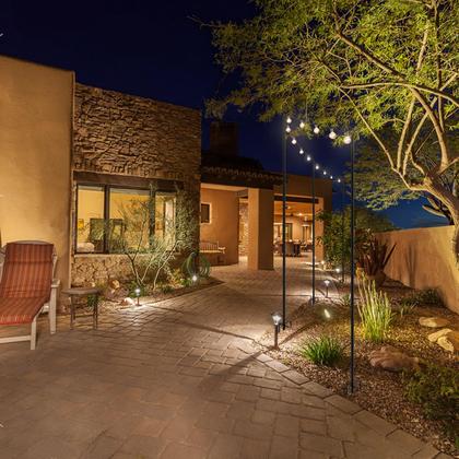 Imagem de Pólos de luz String Xbrigh 9FT, pacote com 4 para uso externo