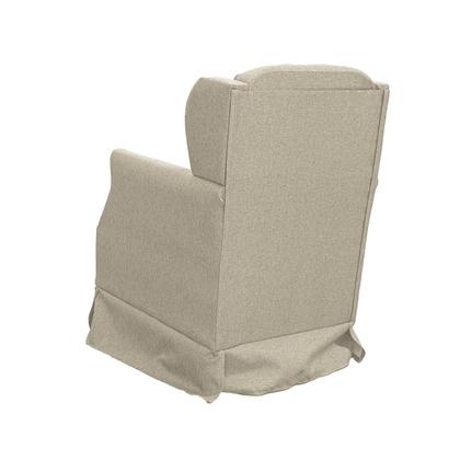 Imagem de Poltrona Amamentação Balanço Descanso Manu Com Puff Linho