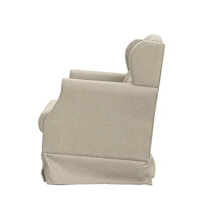 Imagem de Poltrona Amamentação Balanço Descanso Manu Com Puff Linho