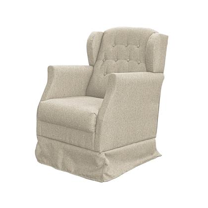 Imagem de Poltrona Amamentação Balanço Descanso Manu Com Puff Linho