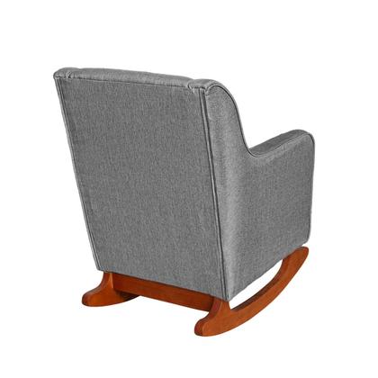 Imagem de Poltrona Amamentação C / Balanço Cadeira Descanso Aquila Com Puff Linho