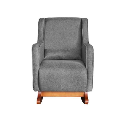 Imagem de Poltrona Amamentação C / Balanço Cadeira Descanso Aquila Com Puff Linho