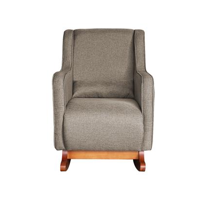 Imagem de Poltrona Amamentação C / Balanço Cadeira Descanso Aquila Com Puff Linho