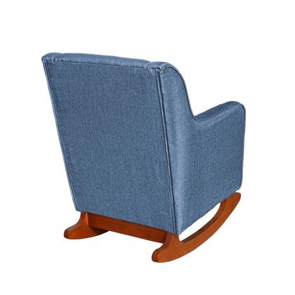 Imagem de Poltrona Amamentação C / Balanço Cadeira Descanso Aquila Com Puff Linho