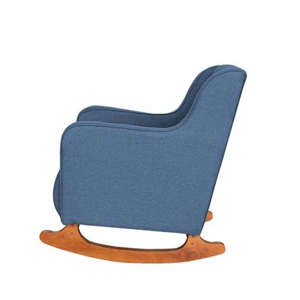 Imagem de Poltrona Amamentação C / Balanço Cadeira Descanso Aquila Com Puff Linho