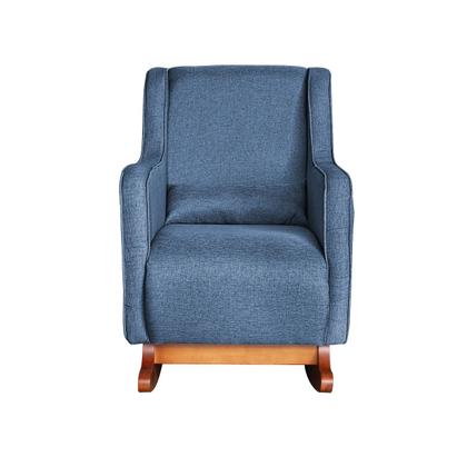 Imagem de Poltrona Amamentação C / Balanço Cadeira Descanso Aquila Com Puff Linho