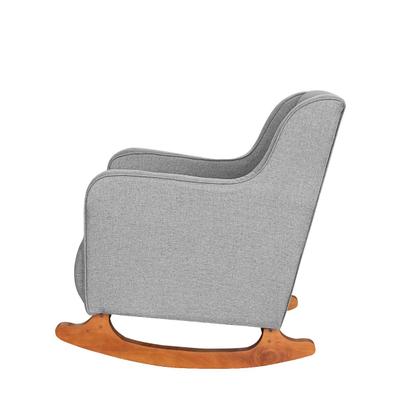 Imagem de Poltrona Amamentação C / Balanço Cadeira Descanso Aquila Com Puff Linho