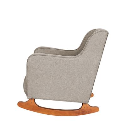 Imagem de Poltrona Amamentação C / Balanço Cadeira Descanso Aquila Com Puff Linho