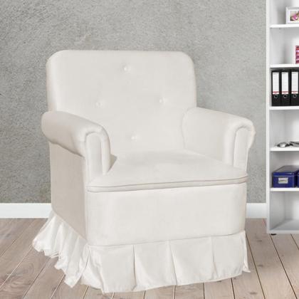 Imagem de Poltrona Amamentação Com Puff Laura Suede Bege - LM DECOR