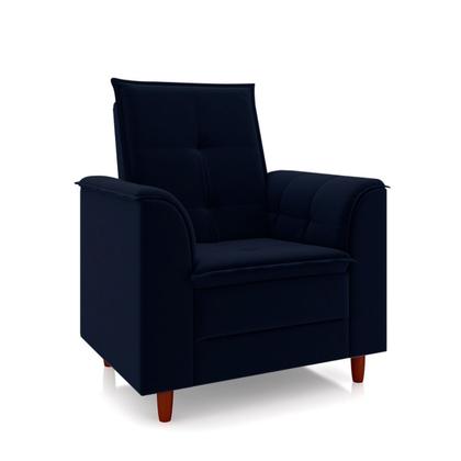 Imagem de Poltrona Amamentação Confortável Com Puff Ayla Suede