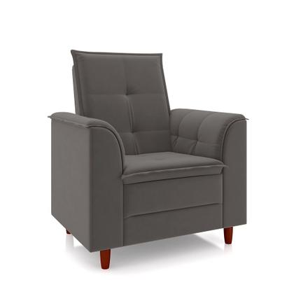 Imagem de Poltrona Amamentação Confortável Com Puff Ayla Suede