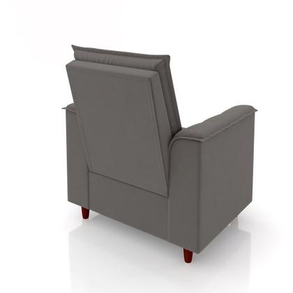 Imagem de Poltrona Amamentação Confortável Com Puff Ayla Suede