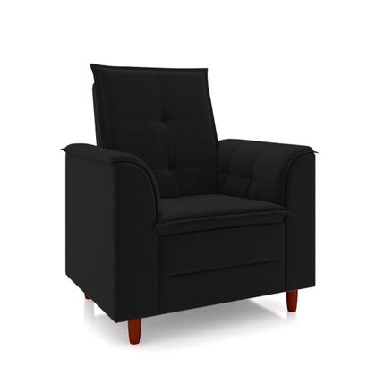 Imagem de Poltrona Amamentação Confortável Com Puff Ayla Suede