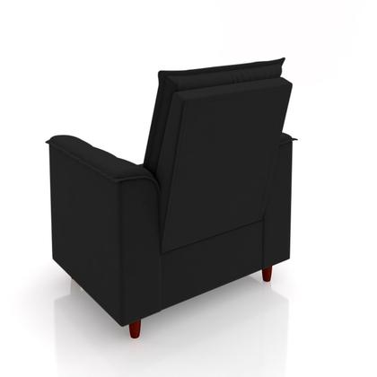 Imagem de Poltrona Amamentação Confortável Com Puff Ayla Suede