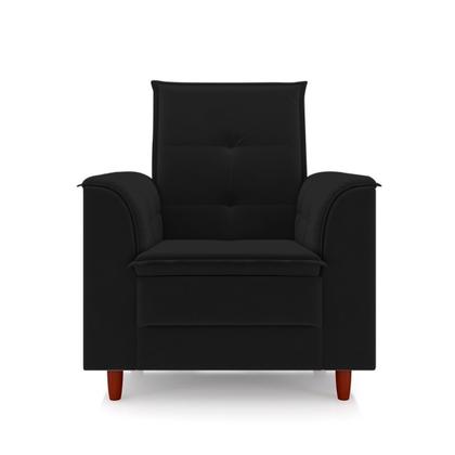 Imagem de Poltrona Amamentação Confortável Com Puff Ayla Suede