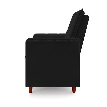 Imagem de Poltrona Amamentação Confortável Com Puff Ayla Suede