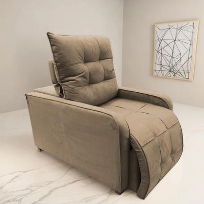 Imagem de Poltrona Amamentação Retrátil E Reclinável Sala Quarto Mamãe Azera