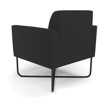 Imagem de Poltrona Base X Industrial Preto Marisa Veludo Preto
