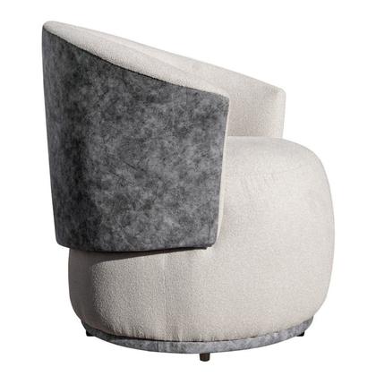 Imagem de Poltrona Beatriz Compose Boucle 78,5x73x73 Cm Bege/Calacata/Cinza
