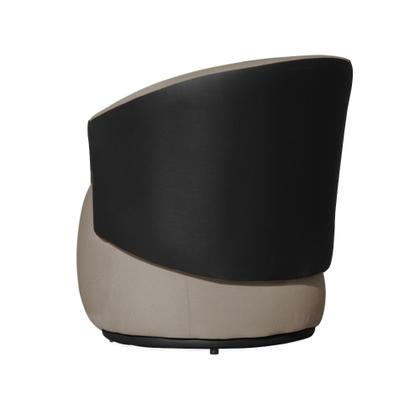 Imagem de Poltrona Beatriz Organica Tecido Suede Com Composê em material sintético Preto