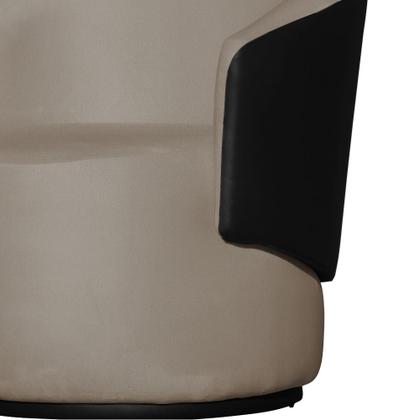 Imagem de Poltrona Beatriz Organica Tecido Suede Com Composê em material sintético Preto