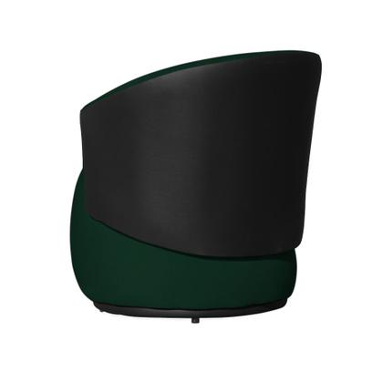 Imagem de Poltrona Beatriz Organica Tecido Suede Com Composê em material sintético Preto