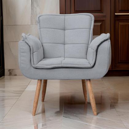 Imagem de Poltrona Cadeira Hornet Poltrona Sala Com Apoio de Braço em Tecido Veludo Várias Cores Sentô