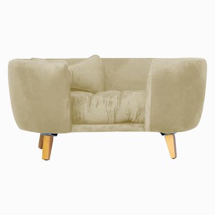 Imagem de Poltrona Cama Pet Hanna Estofada Tecido Veludo Divini Decor