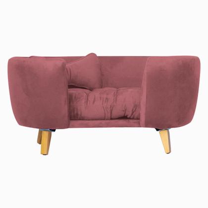 Imagem de Poltrona Cama Pet Hanna Estofada Tecido Veludo Divini Decor